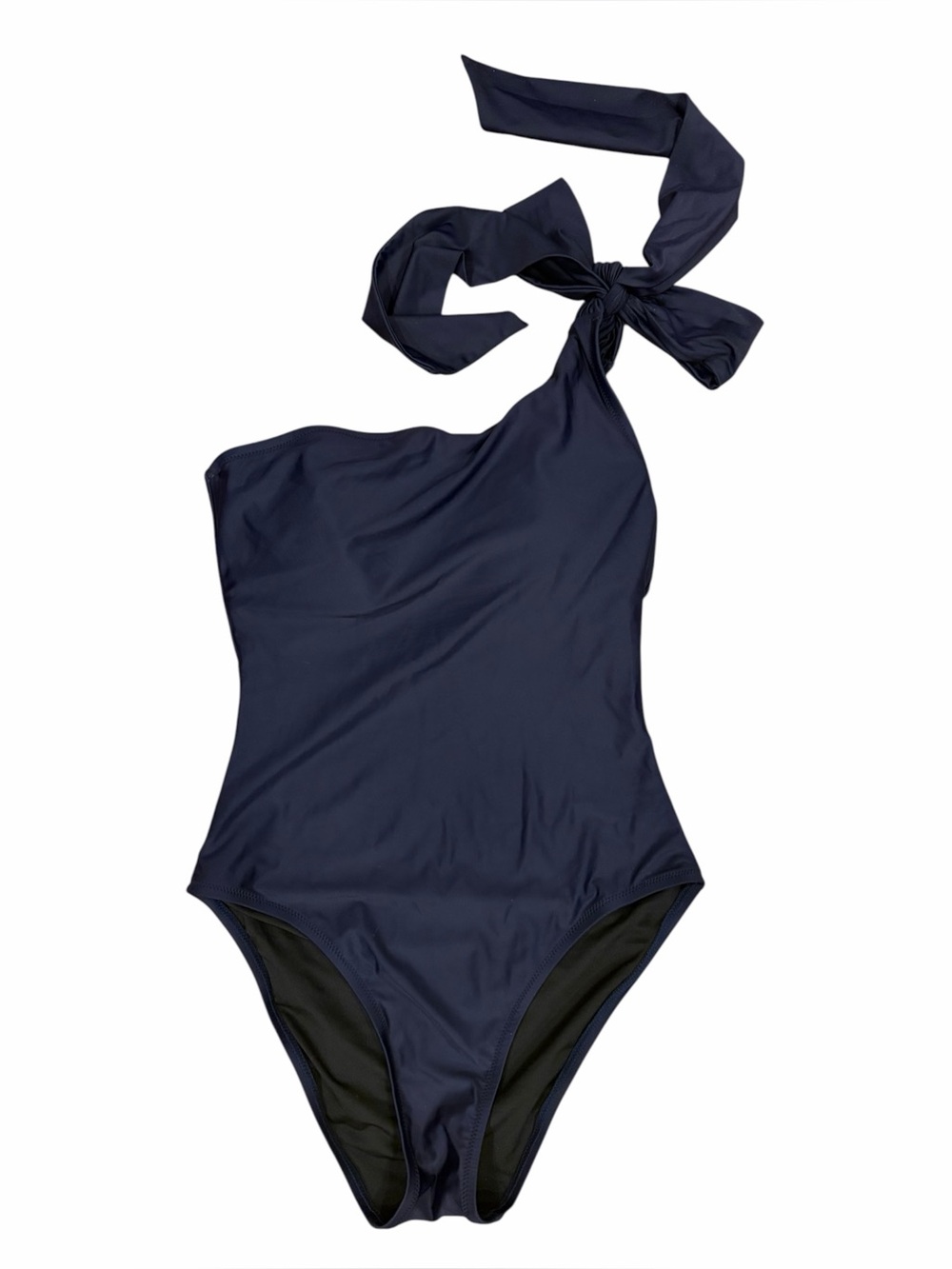 J.Crew Bow one-shoulder one-piece navy size 6
